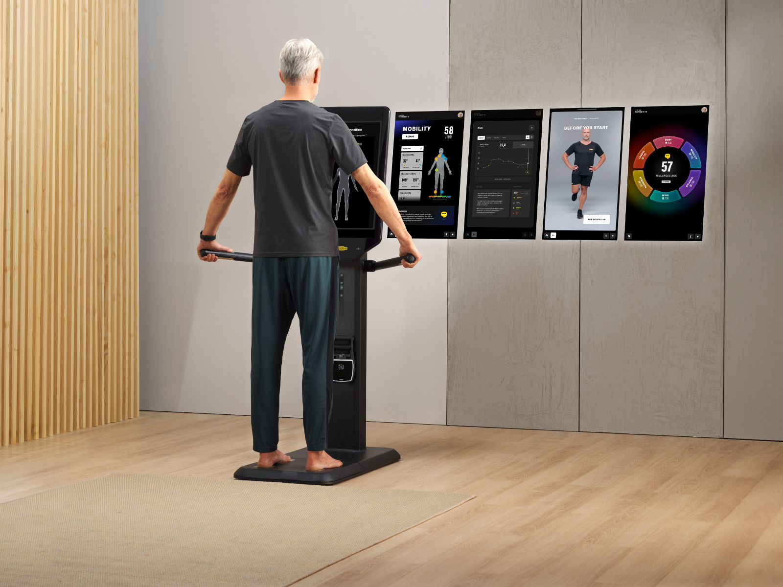 Technogym Check Up Station mit interaktiven Analyse-Displays im Vitadrom Soltau